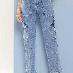BAESD Girls Comfort Relaxed Fit Clean Look Heavy Fade Stretchable Jeans-image-70
