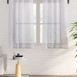 Home Centre White Set of 2 Sheer Window Curtain-59