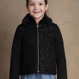 One Friday Girls Geometric Open Front Jacket-image-62