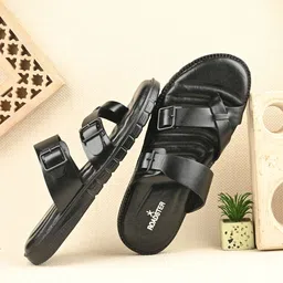 The Roadster Lifestyle Co Men Leather Comfort Sandals-picture-22