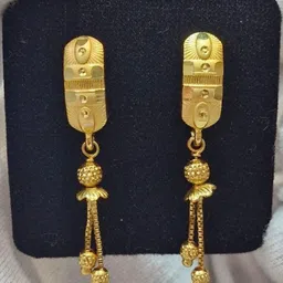 Anshenterpris Women Gold-Plated Brass Classic Drop Earrings-picture-43