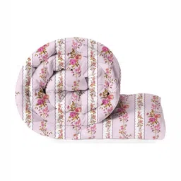 VAS COLLECTIONS Pink & White Floral Microfiber AC Room Double Bed Comforter-picture-28