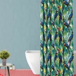 ArtzFolio Green & Blue Printed Waterproof Shower Curtains-image-96