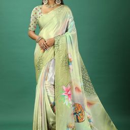 VIRENDRA TEXTILES Floral Pure Crepe Saree-picture-53