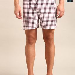 JOVEN Pack Of 2 Checked Pure Cotton Boxers JB2C035-image-70