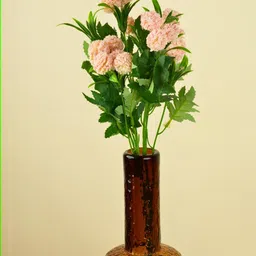 Interiors & More Peach Artificial Ball Flower Stick With Pot image 3