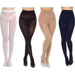 NESKA MODA Women White Stockings-image-13