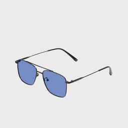 SAM & MARSHALL Unisex Metal Bulit 400% UV Protection Sqaure Sunglasseses VEIN_BLUE_2874-45