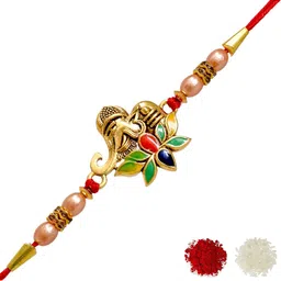 MEIRA JEWELLERY 3-Pcs Rakhi With Roli Chawal & Greeting Card-image-95
