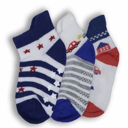 Dollar Kids Pack Of 3 Patterned Ankle-Length Socks-19