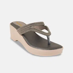 Rubeezz Embellished Party Wedge Sandals with Bows-picture-2
