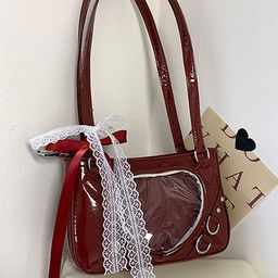 LULU & SKY PU Structured Sling Bag with Tasselled-picture-2