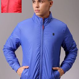 The Indian Garage Co Men Reversible Quilted Jacket with Embroidered-image-98