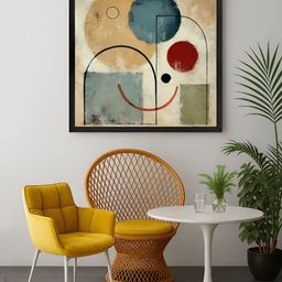 999Store Blue & Red Minimalist Abstract Canvas Wall Art-10