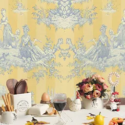 BAESD Off White & Purple Printed Cotton Table Napkin-12