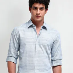 Arrow New York Men Comfort Spread Collar Micro Ditsy Printed Cotton Slim Fit Formal Shirt-image-55
