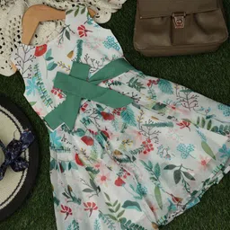 BAESD Floral Print Georgette Fit & Flare Dress-image-89