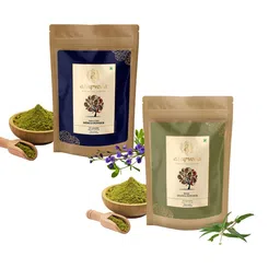 ASHPVEDA Set Of 2 Natural Mild Indigo Powder & Herbal Henna Powder - 50 g Each-0