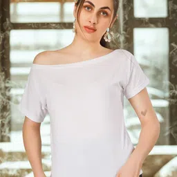 BLUEFICUS Women One Shoulder Cotton Top-picture-32