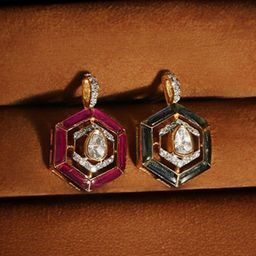 Polki Stories By Raniwala Women 14 Kt Gold and 0.25 CT Diamond Earrings 4.49 gm-image-75