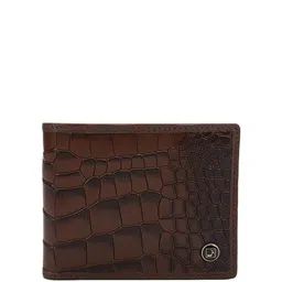 Da Milano Men Brand Logo Textured Leather Two Fold Wallet-30