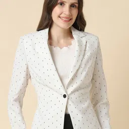 Allen Solly Women Printed Single Breasted Blazer-39