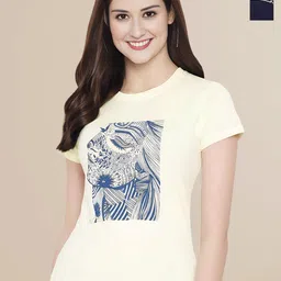 Mast & Harbour Women Typography 2 Printed Applique T-shirt-picture-7