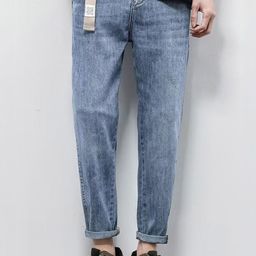 KPOP Men Mid-Rise Regular Fit Trousers-image-32