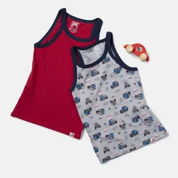 Jockey Pack Of 2 Boys Printed Sleeveless Basic Innerwear Vests-image-99