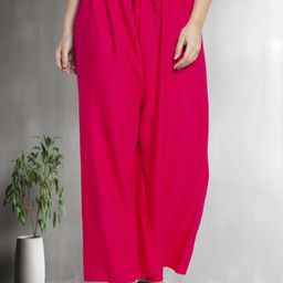 Jinfo Women Flared Knitted Ethnic Palazzos-image-62