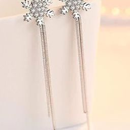 SEAA ENTERPRISES 925 Sterling Silver Plated Stones Studded & Beaded Drop Earrings-25