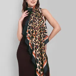 Sarisp Women Animal Printed Satin Scarf-54