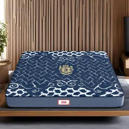 COIRFIT Blue & White Quilted Cotton Orthopedic Queen Size Mattress-image-74