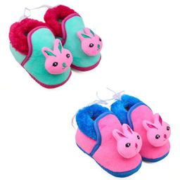 NESKA MODA Kids Set Of 2 Cotton Booties-14