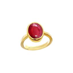 Sidharth Gems 13.25 Ratti 12.00 KT Ruby Adjustable Ring-57