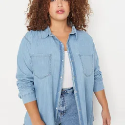 Trendyol Women Spread Collar Solid Cotton Casual Shirt-image-94