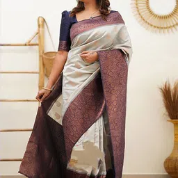 AMRUTKALA SAREES Women Woven Design Zari Saree-picture-58
