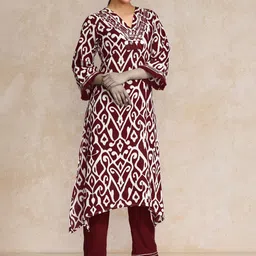 Varanga Floral Printed Pure Cotton Kurta with Trousers-picture-35