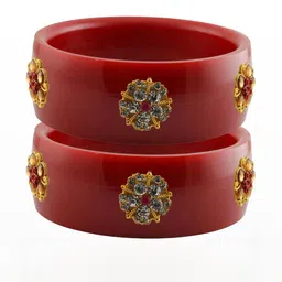 Vidhya Kangan Red Plastic Bangles-image-18