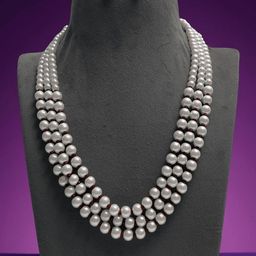 KASHVI PEARLS AND JEWELLERS Brass Silver-Plated Jewellery Set-image-125