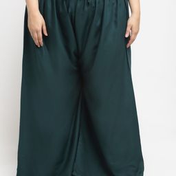 STYLE PREZONE Women Relaxed Flared Trousers-image-91