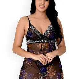 chia fashions Net Printed Baby Doll-image-72
