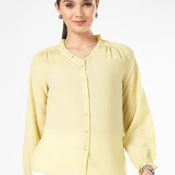 Annabelle by Pantaloons Women Solid V-Neck Top-picture-17