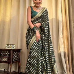 Sanwariya Silk Woven Designed Zari Kanjeevaram Saree-36