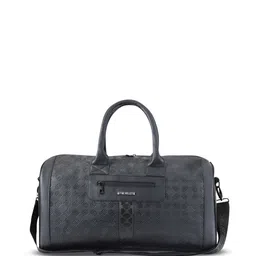 THE HOLISTIK Textured Large Leather Duffel Bag With Detachable Shoulder Strap And Handles-11