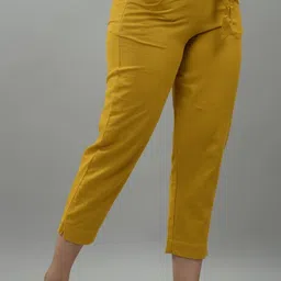 VYMO Women Slim Fit Easy Wash Trousers-picture-42