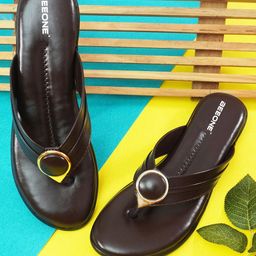 Beeone Women Striped Open Toe Flats-picture-14