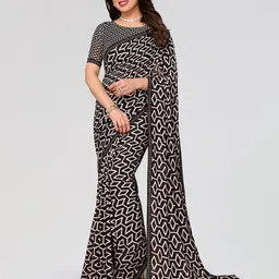 Moda Rapido Poly Georgette Designer Saree-image-71