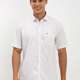 Allen Solly Men Spread Collar Micro Ditsy Printed Cotton Slim Fit Casual Shirt-image-65