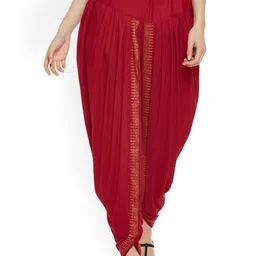 9rasa Women Viscose Hand Block Printed Dhoti Pants-image-86